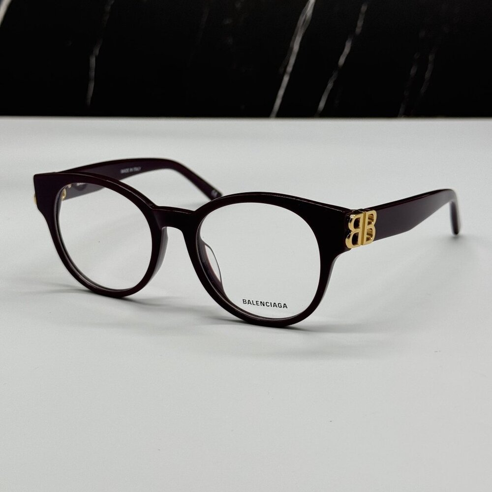 NEW BALENCIAGA BB0173O 003 VIOLET WOMEN EYEGLASSES BALENCIAGA - Picture 2 of 10